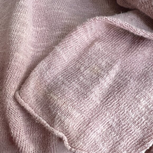 Eileen Fisher Sweater PP Petite Linen Cotton Pink Long Sleeve Crew Neck Solid - Picture 14 of 16
